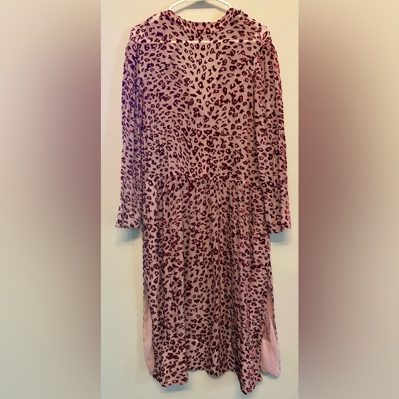 Rag & Bone Pink Leopard Print Sheer Button Down Back Dress XS - Picture 2 of 6